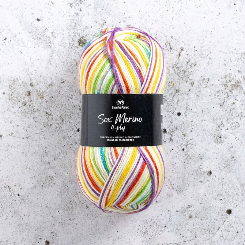 Svarta Fåret Sox Merino 4 ply 24 Fargeprøvebok
