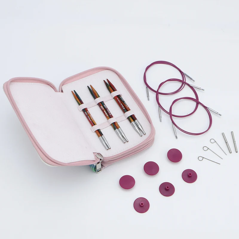 KnitPro Symfonie 2 Utskiftbare Rundpinner Sett, Starter Set, 13 cm