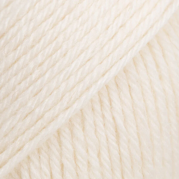 DROPS Saga 01 Naturhvit (Uni Colour)