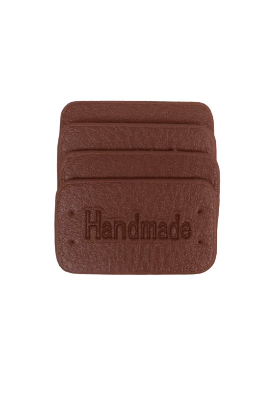 Go Handmade Handmade Label, 4 stk: Brun