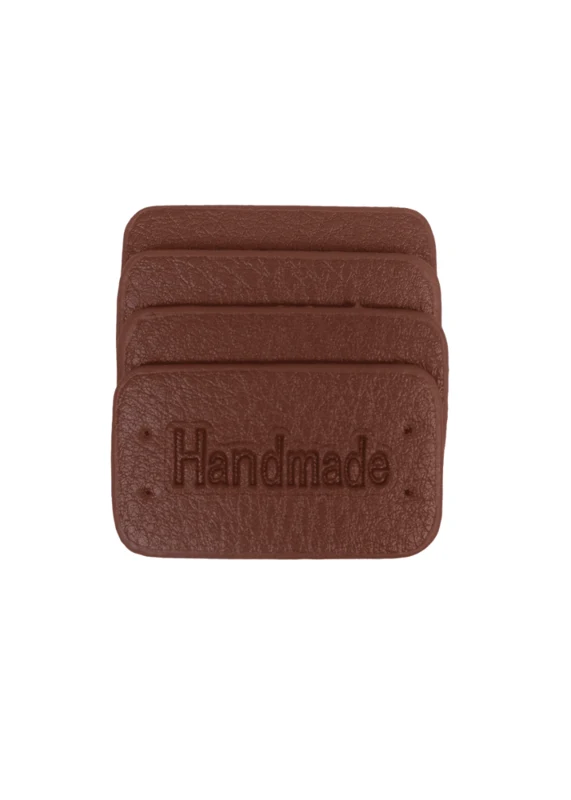Go Handmade Handmade Label, 4 stk: Brun