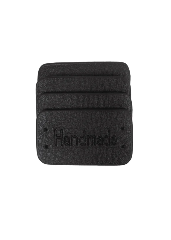 Go Handmade Handmade Label, 4 stk: Svart