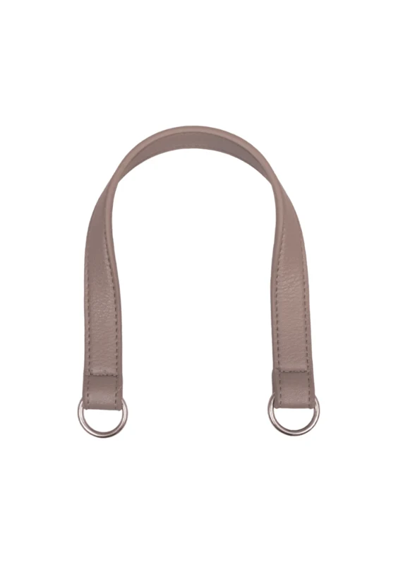Go Handmade Veskehank med O-ring: Beige/sølv