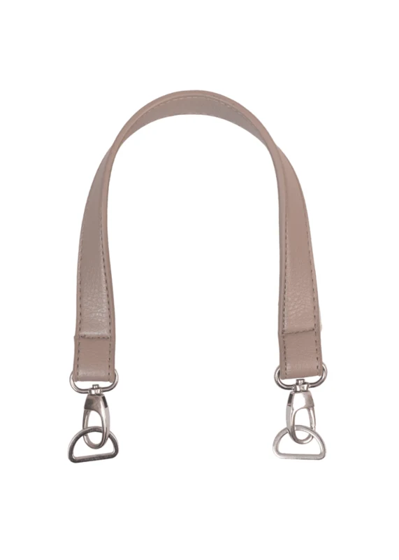 Go Handmade Veskehank med Karabinkrok med D-ring Beige/Sølv