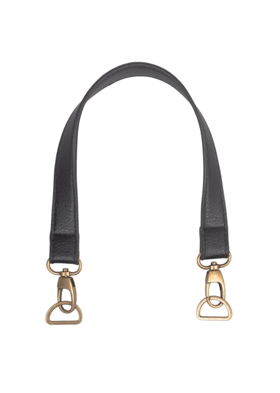 Go Handmade Veskehank med Karabinkrok med D-ring Svart/Bronse