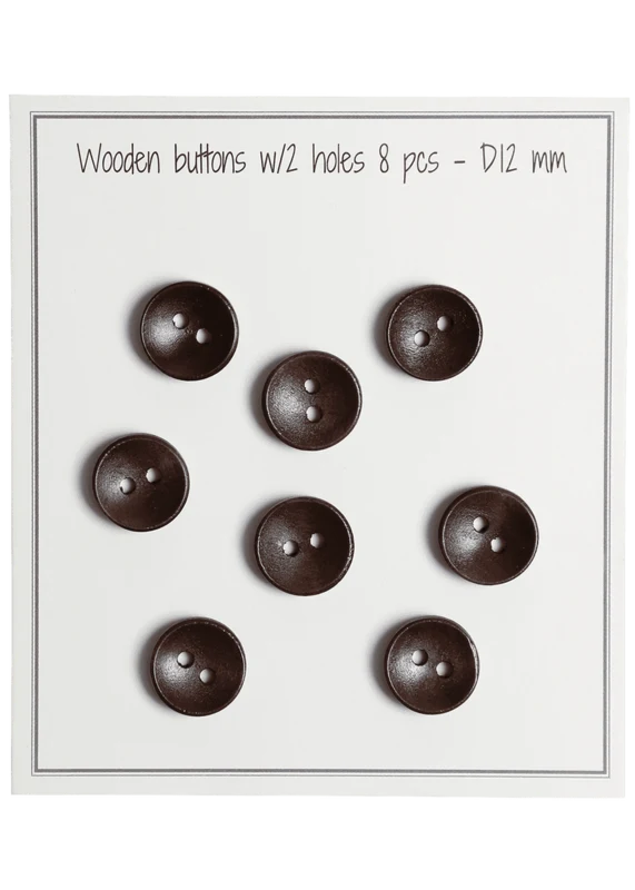 Go Handmade Dype Treknapper, Mørk: 12 mm