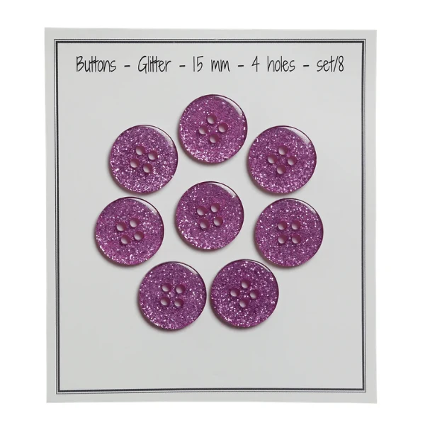 Go Handmade Glitterknapper Rosa