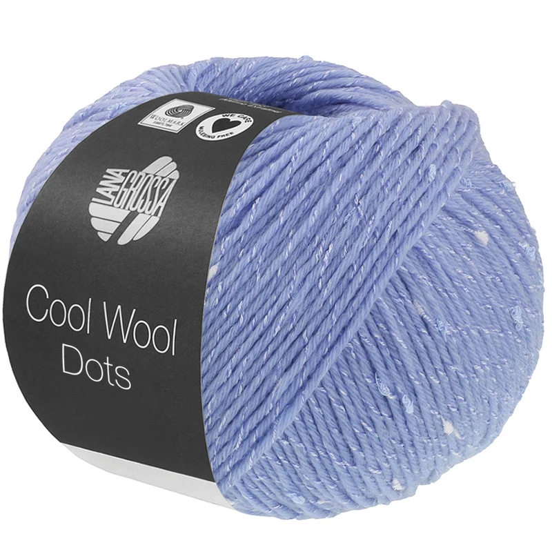 Lana Grossa Cool Wool Dots 01 Lyseblå