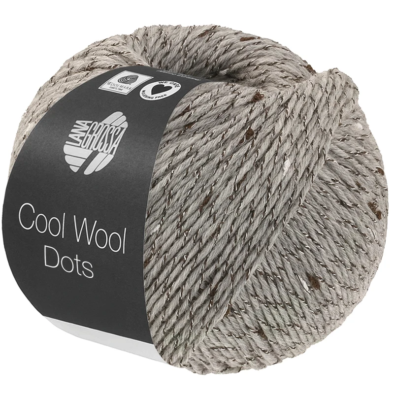 Lana Grossa Cool Wool Dots 09 Lysegrå