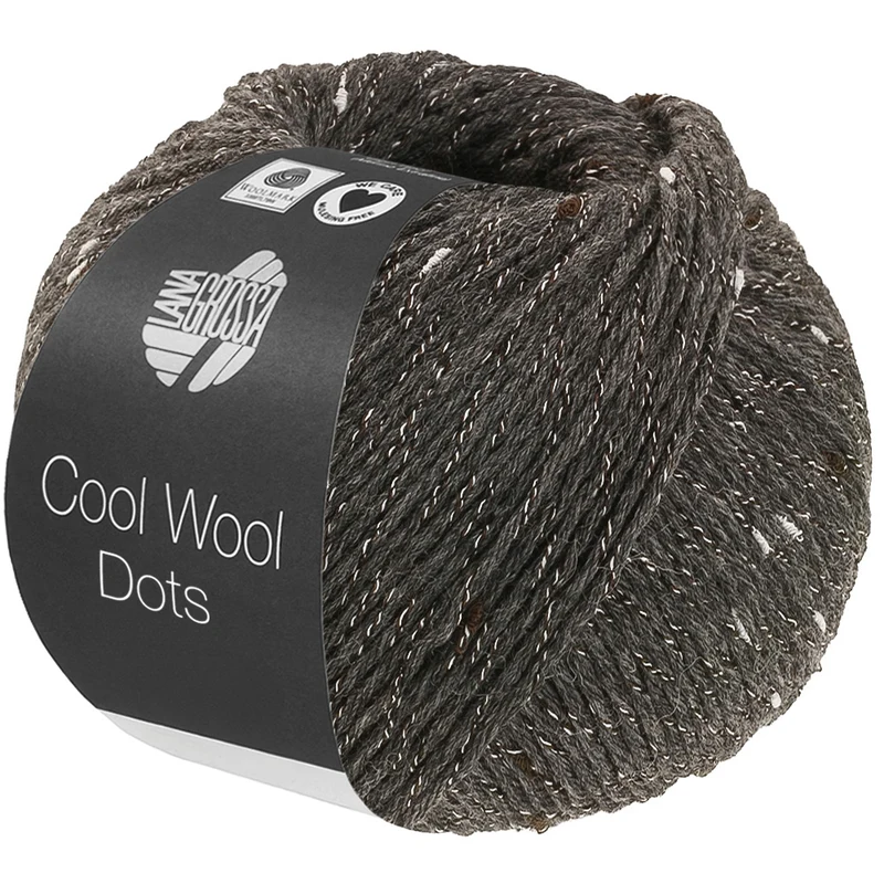Lana Grossa Cool Wool Dots 10 Mørkegrå