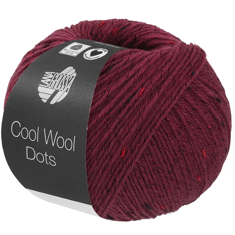 Lana Grossa Cool Wool Dots 04 Burgunder