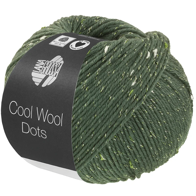 Lana Grossa Cool Wool Dots 08 Grågrønn