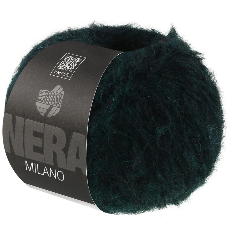 Lana Grossa Milano 08 Svartgrønn