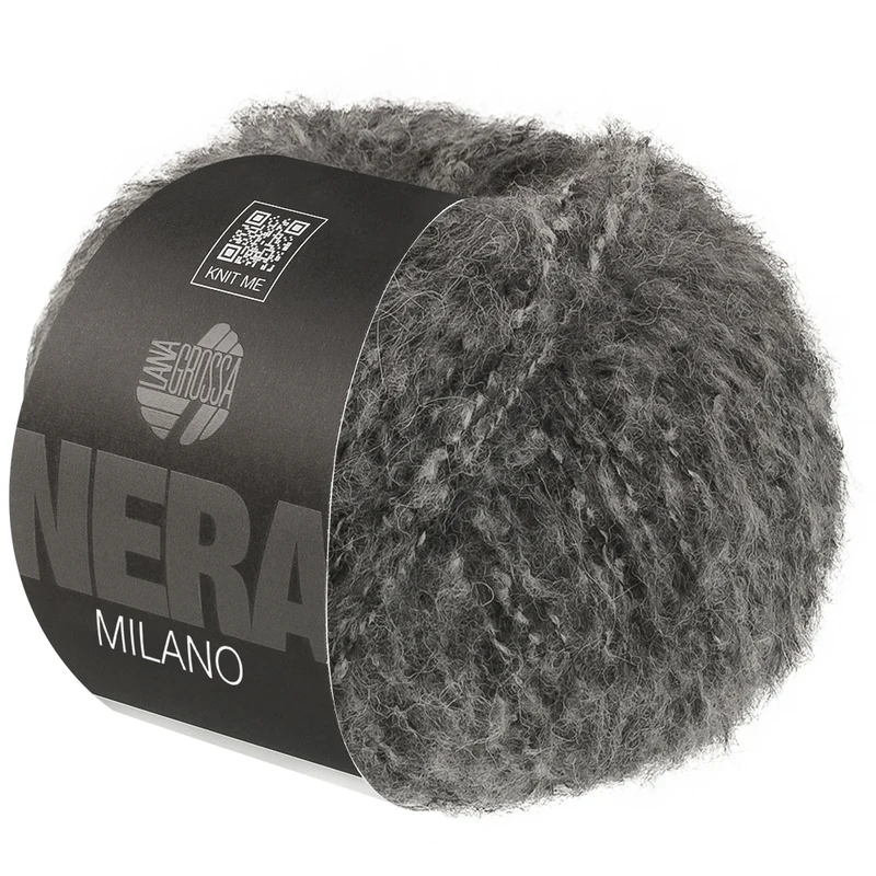 Lana Grossa Milano 02 Mørkegråmelert