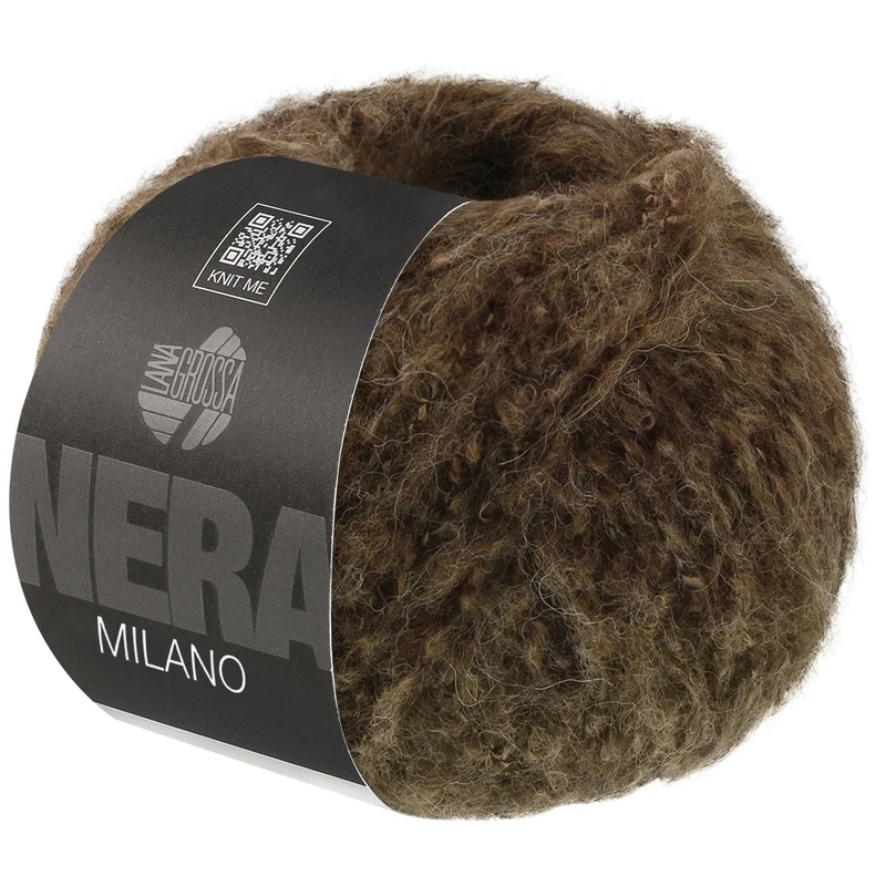 Lana Grossa Milano 10 Mørkebrunmelert