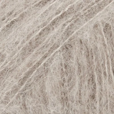 DROPS BRUSHED Alpaca Silk 02 Lys grå (Uni colour)
