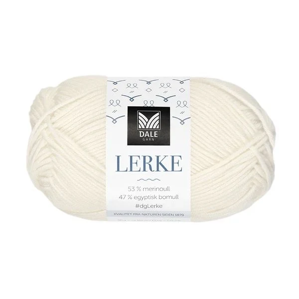 LERKE 0020 Ubleket hvit