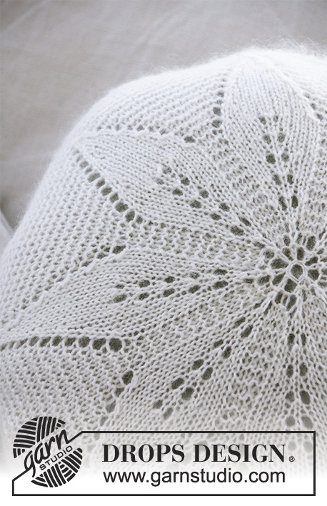 Hvit blomsterpute fra DROPS Design