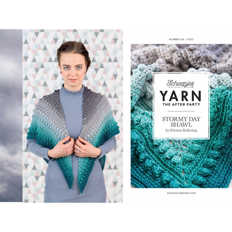 Oppskrift: The After Party No.09 English - Stormy Day Shawl - kan bare kjøpes med 1 ngl Whirl