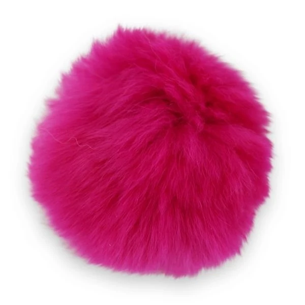 Pompon Kaninhår 6 cm Pink