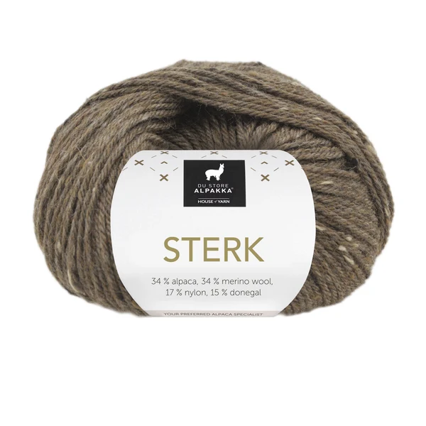 Du Store Alpakka Sterk 933 Brun melert tweed