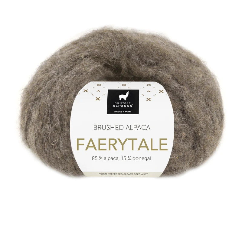 Du Store Alpakka Faerytale 817 Mørk gråbrun melert tweed