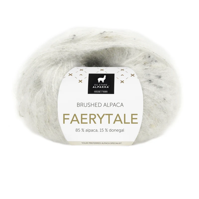 Du Store Alpakka Faerytale 814 Hvit tweed