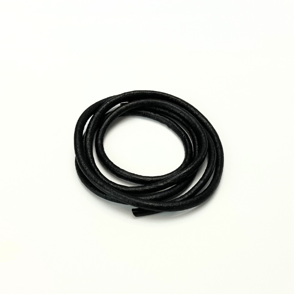 HobbyArts skinnsnor, 1m, svart 5.00 mm