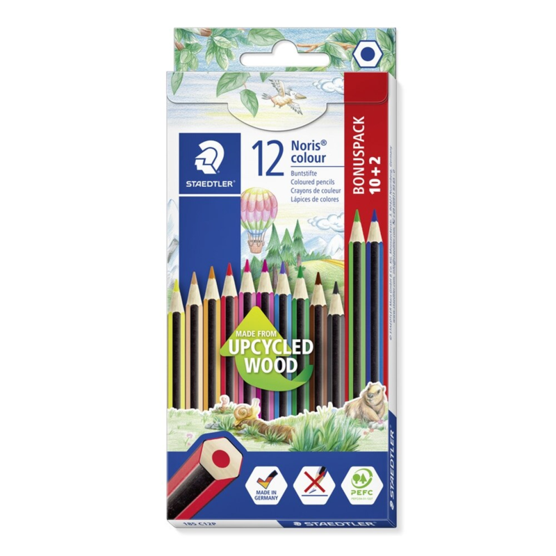 STAEDTLER Noris Club 185 Fargeblyanter, 12 stk