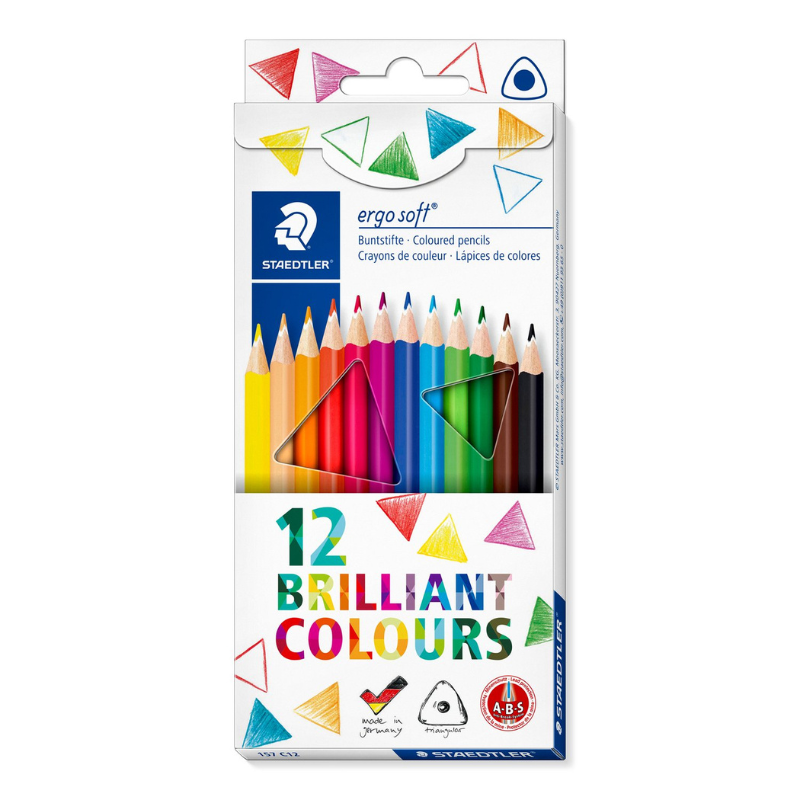 STAEDTLER Ergosoft 157, Fargeblyanter, 12 stk