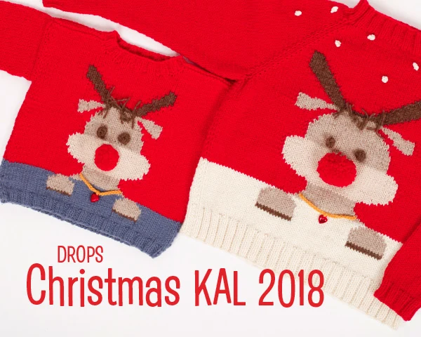 DROPS julestrikk-sammen 2018 - barnebluse