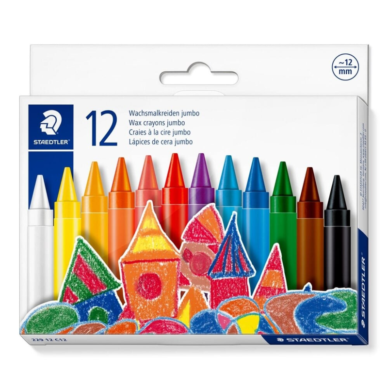 STAEDTLER Noris Club jumbo 229 voksfarger, 12 stk