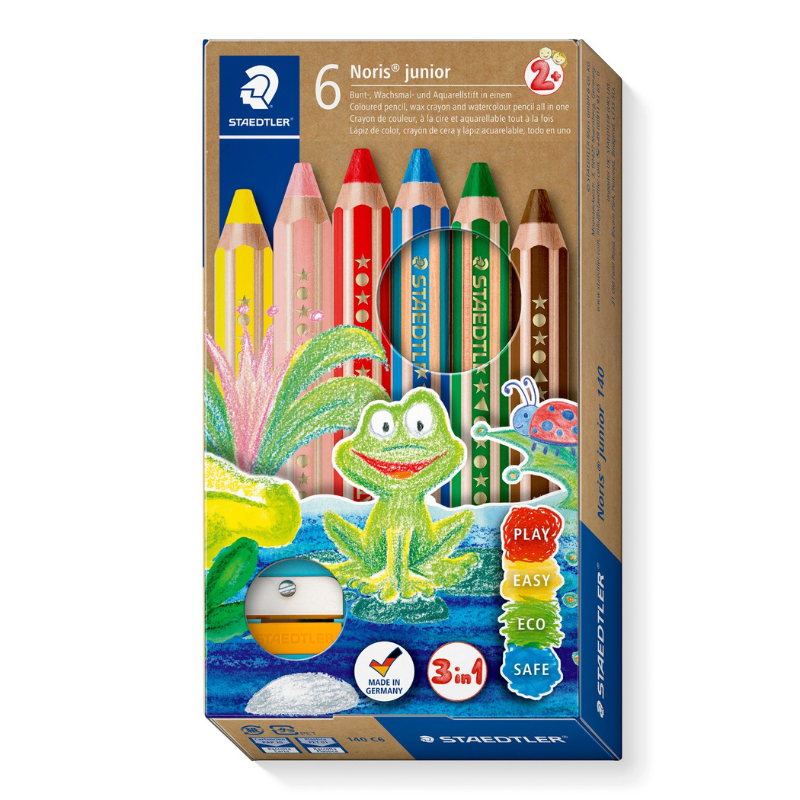 STAEDTLER Buddy 3-i-1 fargestifter, 6 stk