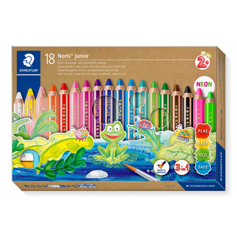 STAEDTLER Buddy 3-i-1 fargeblyanter, 18 stk