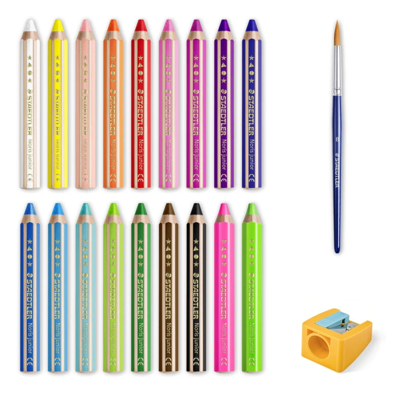 STAEDTLER Buddy 3-i-1 fargeblyanter, 18 stk – Innhold