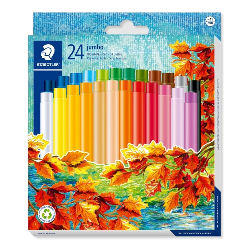 STAEDTLER Noris Club jumbo Oljepastellfarger, 24 stk