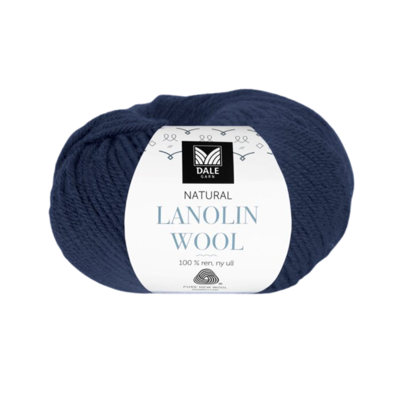 Dale Lanolin Wool 1437 Mørk indigo blå