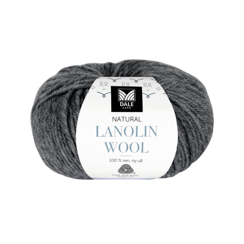 Dale Lanolin Wool 1419 Mørk grå melert