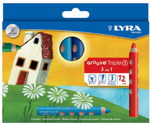 Lyra Groove Triple Pencils, 12 stk