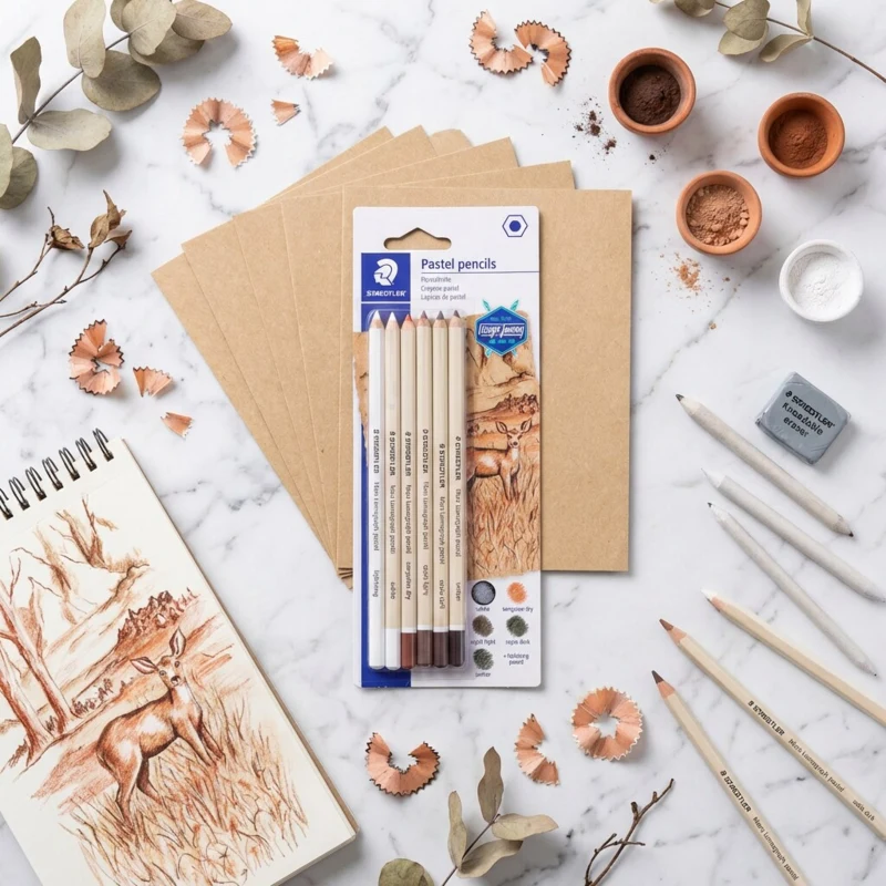 STAEDTLER mars lumograph pastellblyanter, 6 stk – P-SBK6