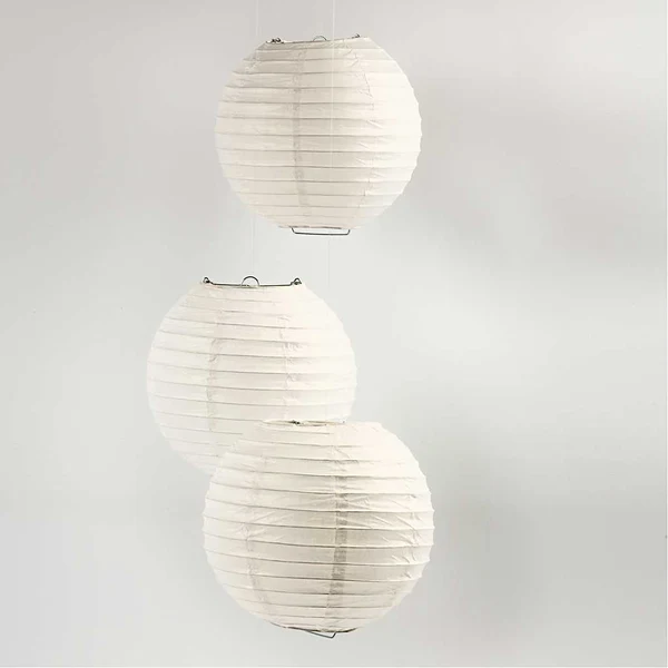 Papirlampe, 20 cm, 1 stk Hvit