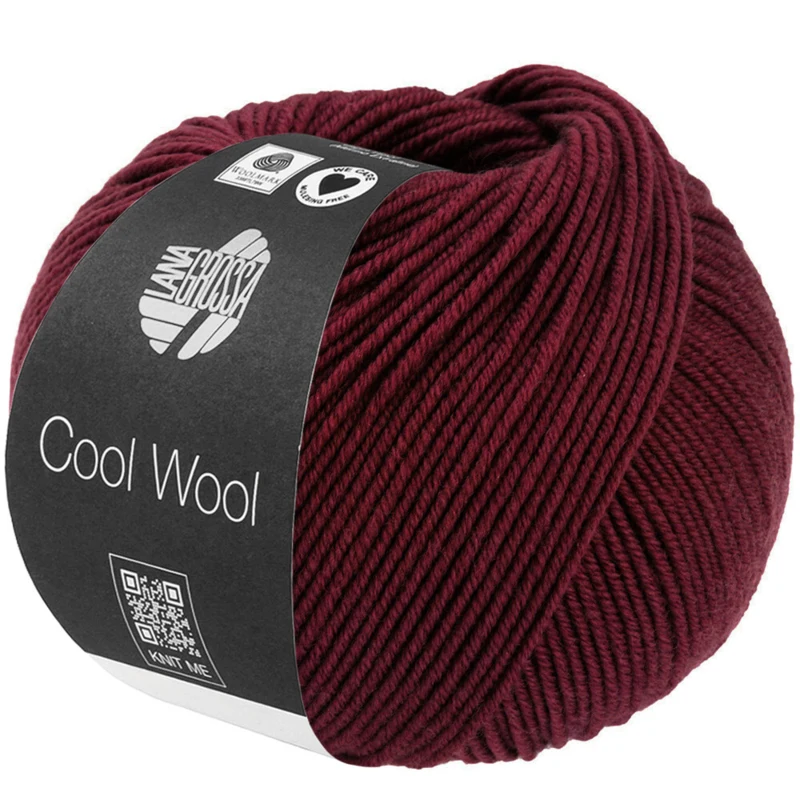 Lana Grossa Cool Wool 2124 Mørk rosenrød
