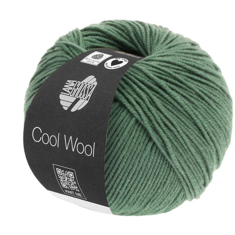 Lana Grossa Cool Wool 2021 Mørk grågrønn