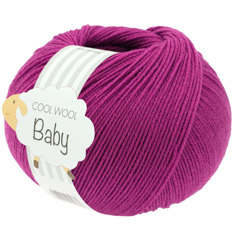 Lana Grossa Cool Wool Baby 345 Rødfiolett