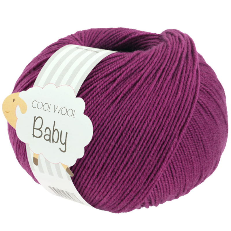 Lana Grossa Cool Wool Baby 296 Rødfiolett