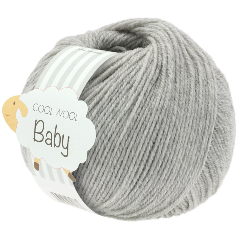 Lana Grossa Cool Wool Baby 206 Lys gråmelert