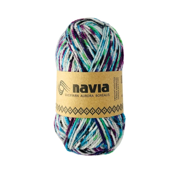 Navia Sock Yarn 521 Blåflekket