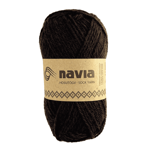 Navia Sock Yarn 505 Mørk brun