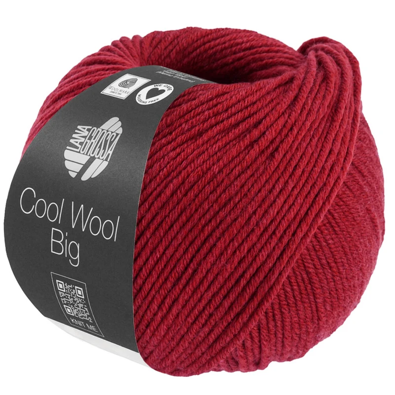Lana Grossa Cool Wool Big 1701 Kirsebærrød melert
