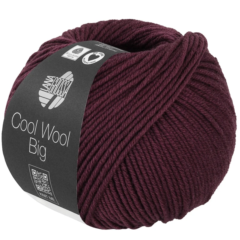 Lana Grossa Cool Wool Big 1044 Svart-rød